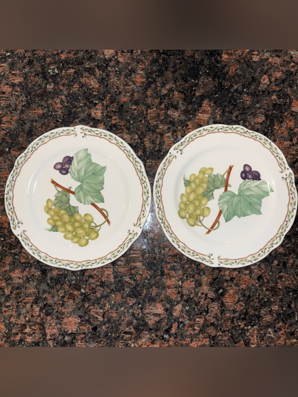 Set of 2 Noritake Japan "Royal Orchard" 9416 Bread and Butter Plates 6 5/8”